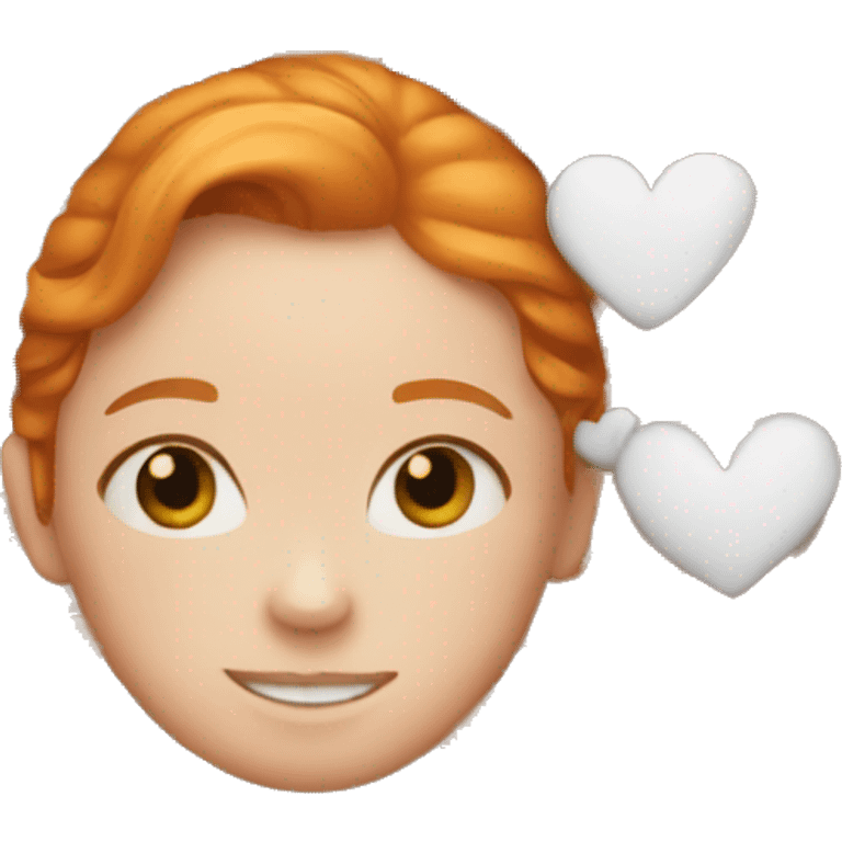 Ginger Girl with Heart  emoji