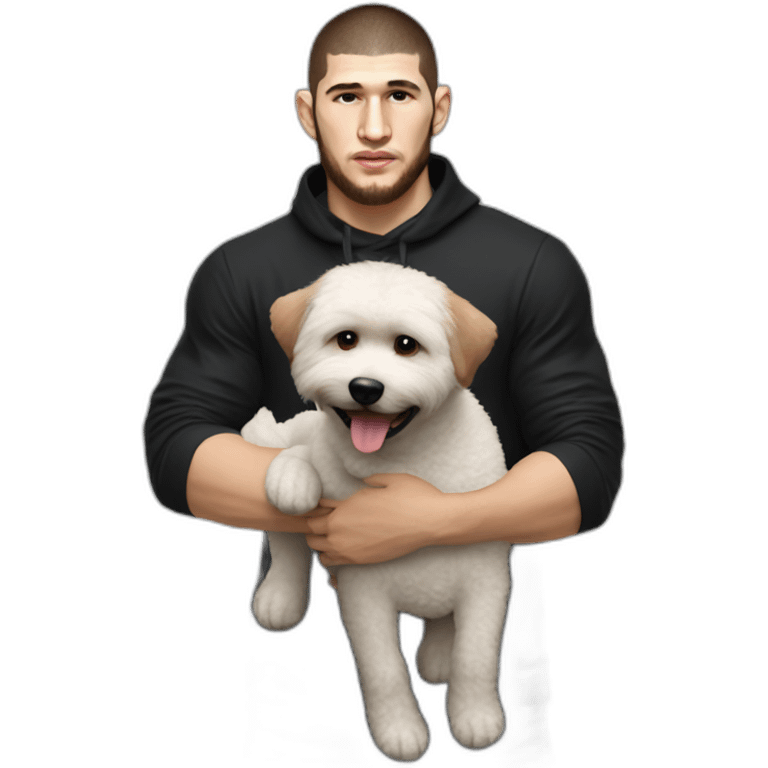 Khabib nurgamedov with dog emoji