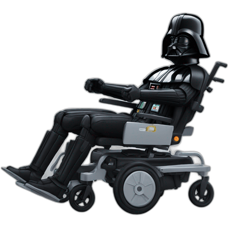 Darth Vader on an electric wheelchair emoji