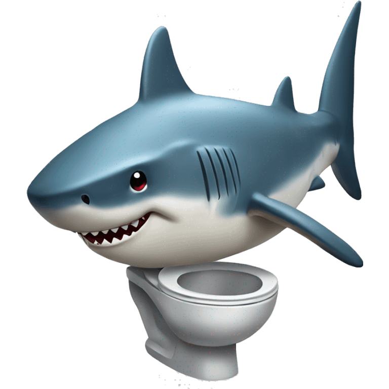 a shark killig a toilet emoji