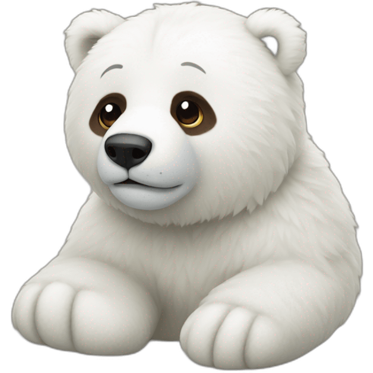 Oso polar peluche emoji