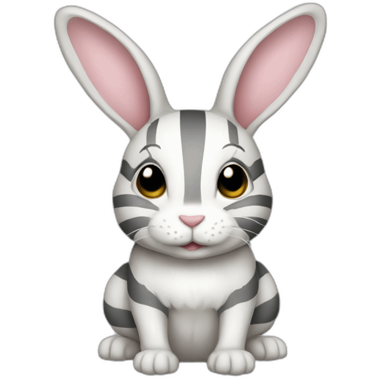 colorless striped rabbit emoji