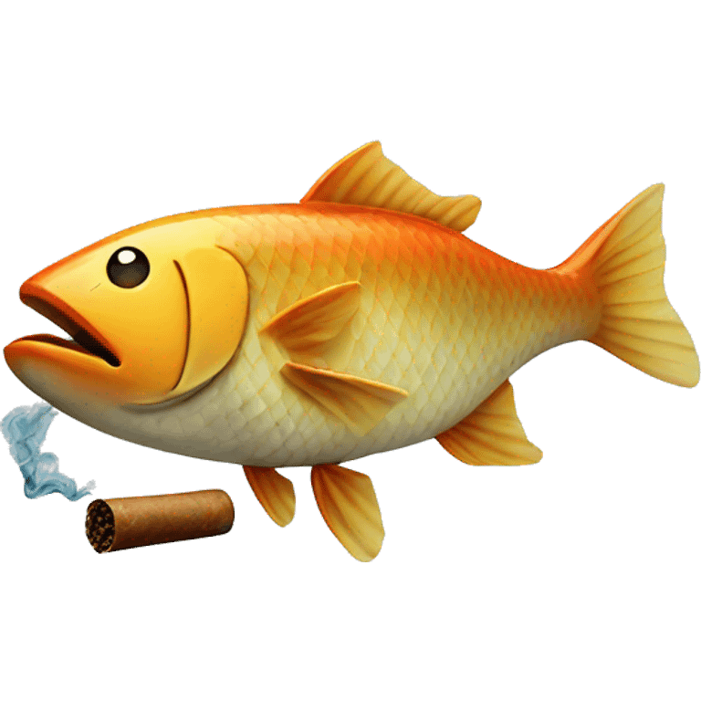 fish smoking a cigar emoji