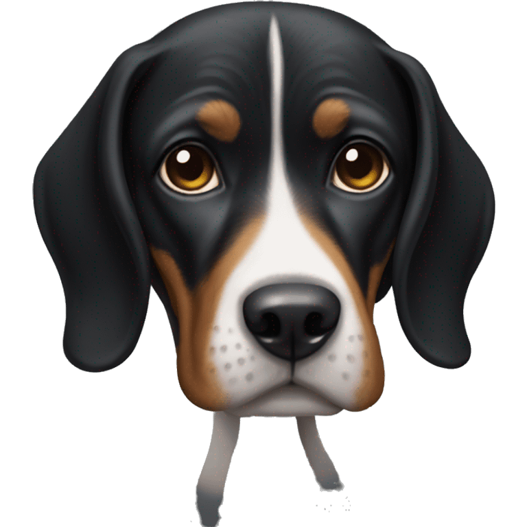 Black beagle emoji