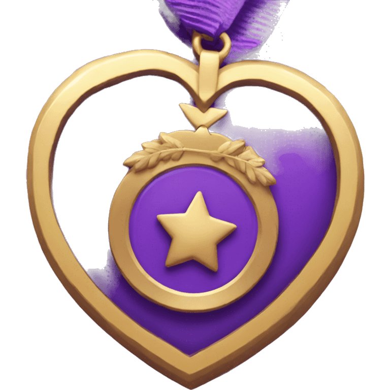 Purple heart medal emoji