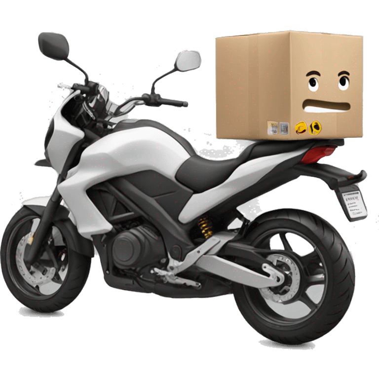 Moto delivery, entregando comda emoji