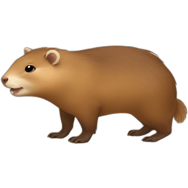 ferret riding capybara emoji