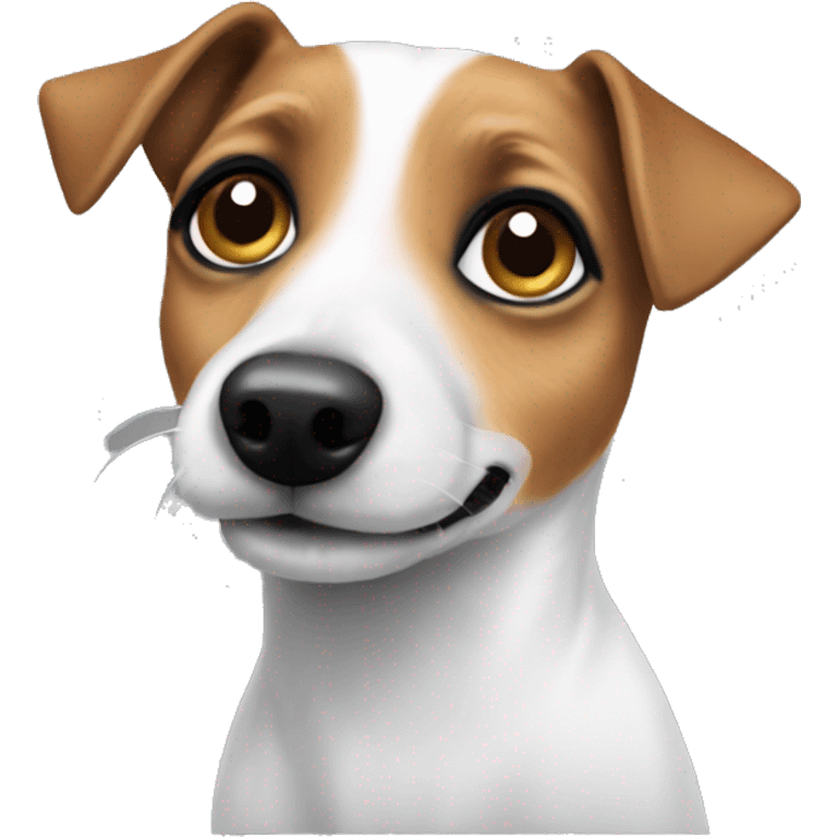 Small jack russel terrier with big dolly eyes as if underlined   emoji