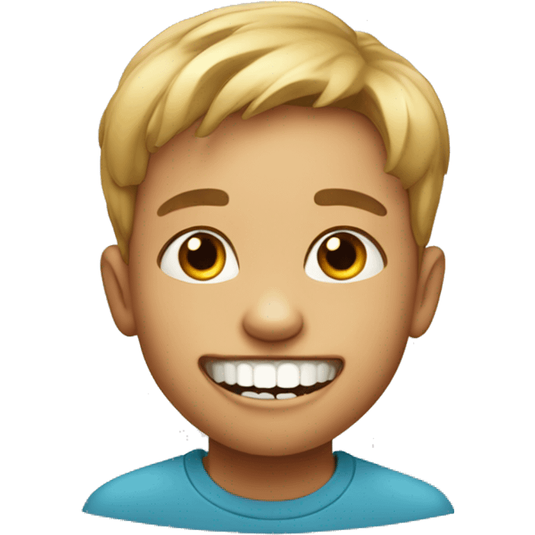 7 year old boy with missing front tooth emoji