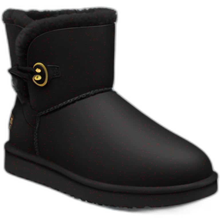 Black mini ugg boots emoji