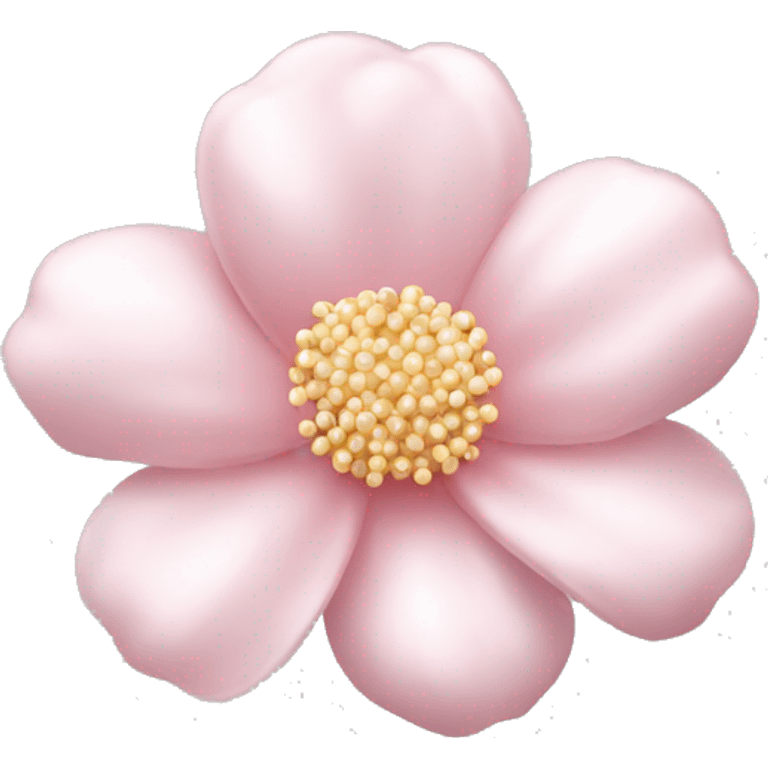 Pearl light pink flower emoji