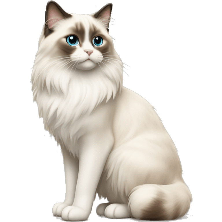 ragdoll cat, side view, standing emoji