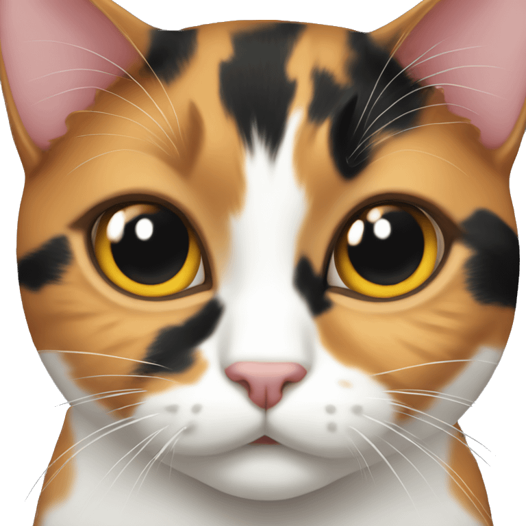 A calico cat emoji