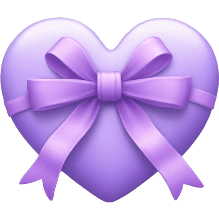 Lilac heart with a bow emoji