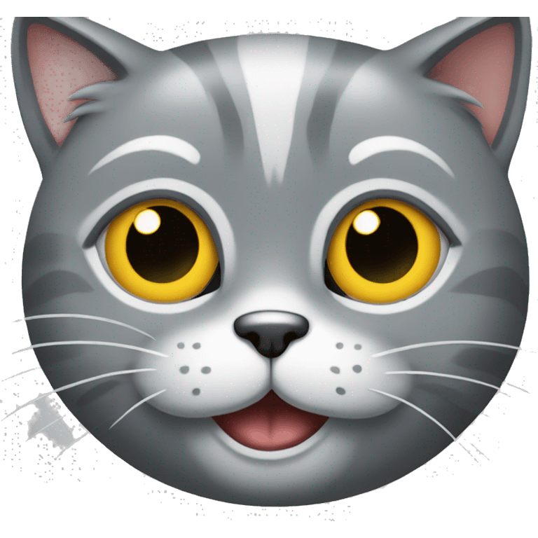 Chat avec un chat gris emoji