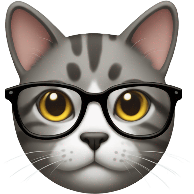 Cat wearing glasses emoji