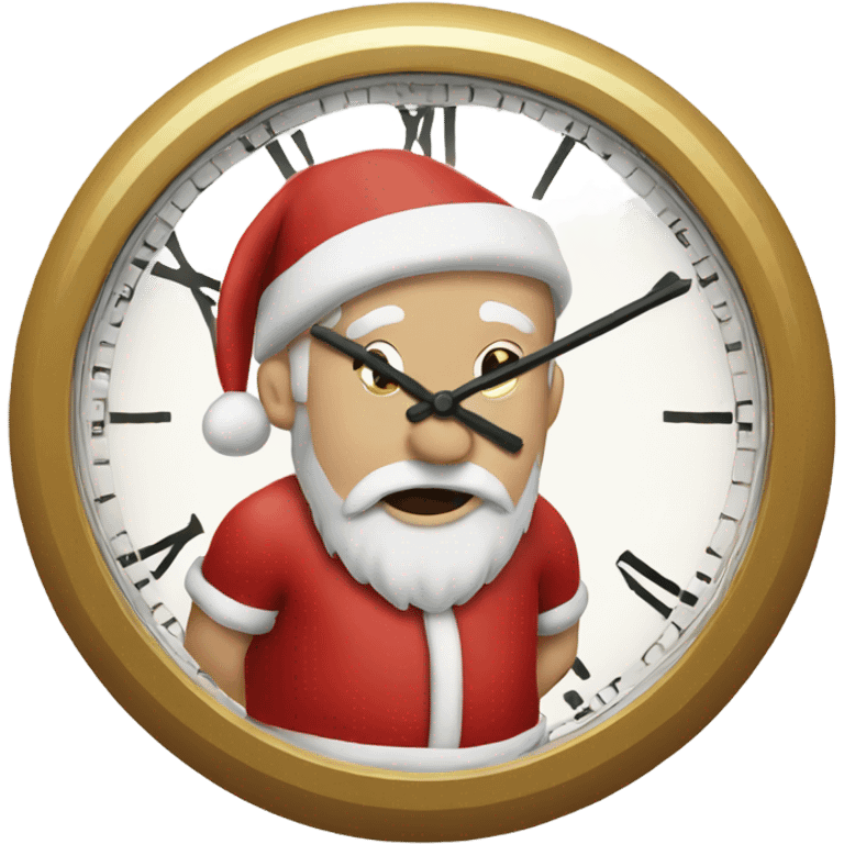 Santa clocking out emoji