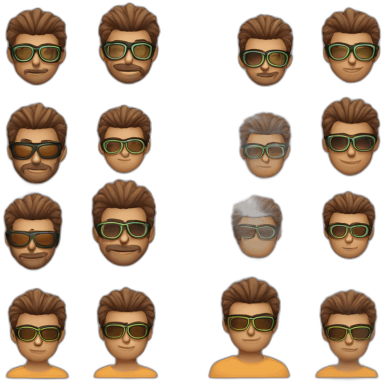 chico con gafas moreno pelo corto emoji