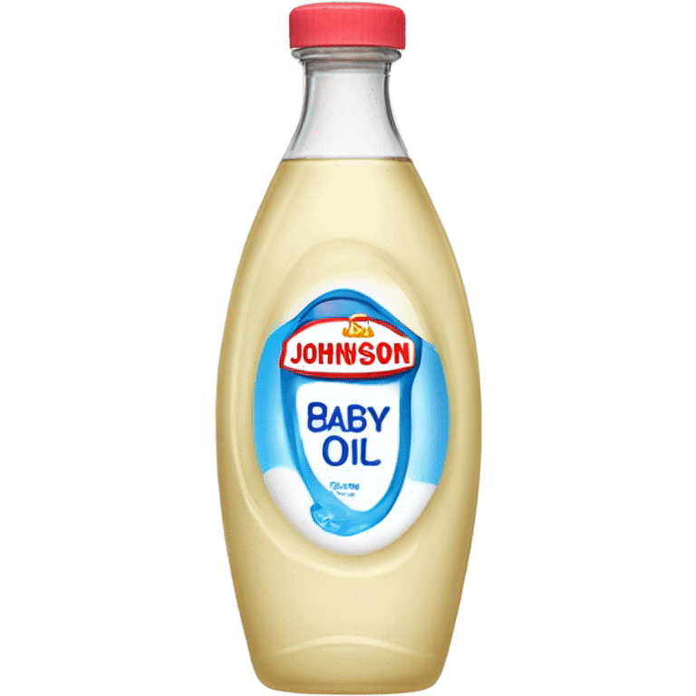 Bottle of Johnson Johnson baby oil emoji