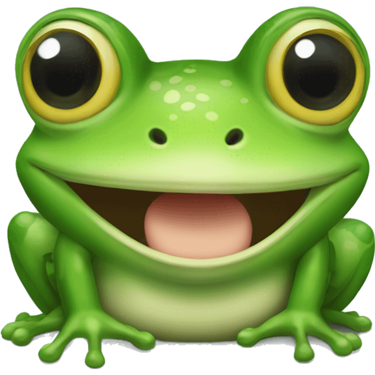 frog with smil emoji