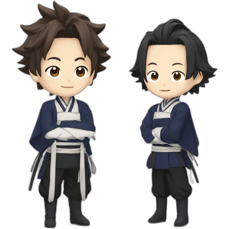 gojo satoru with kamado tanjiro emoji