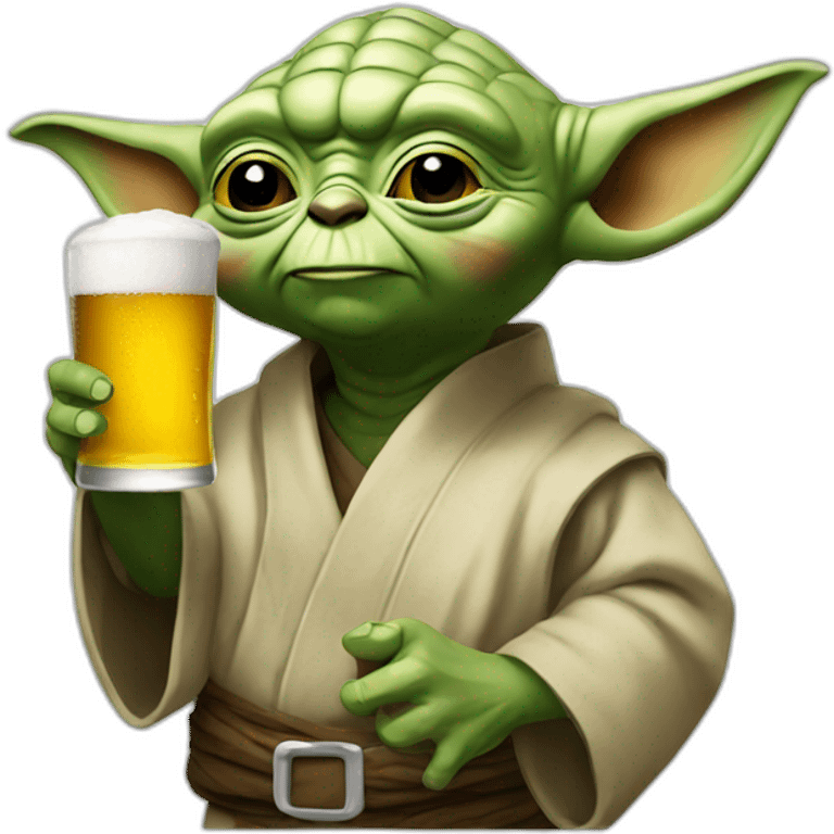 Yoda-drinking-beer emoji