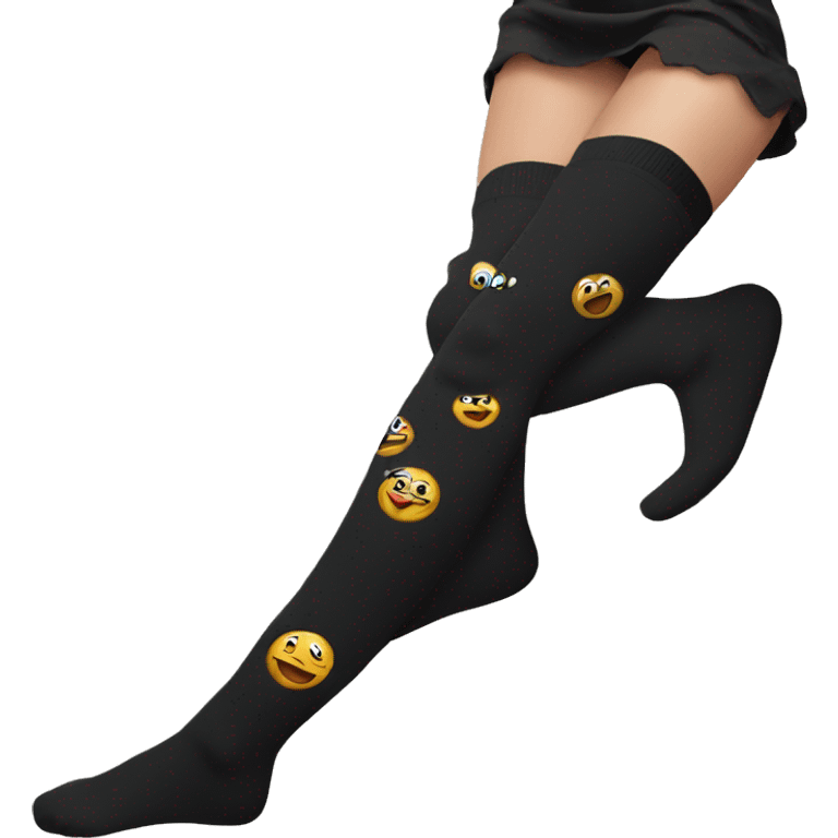 Black over knee socks emoji