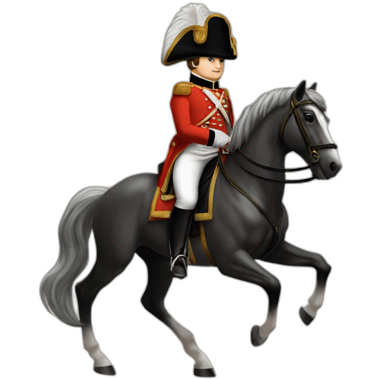 Napoleon Bonaparte on a horse emoji