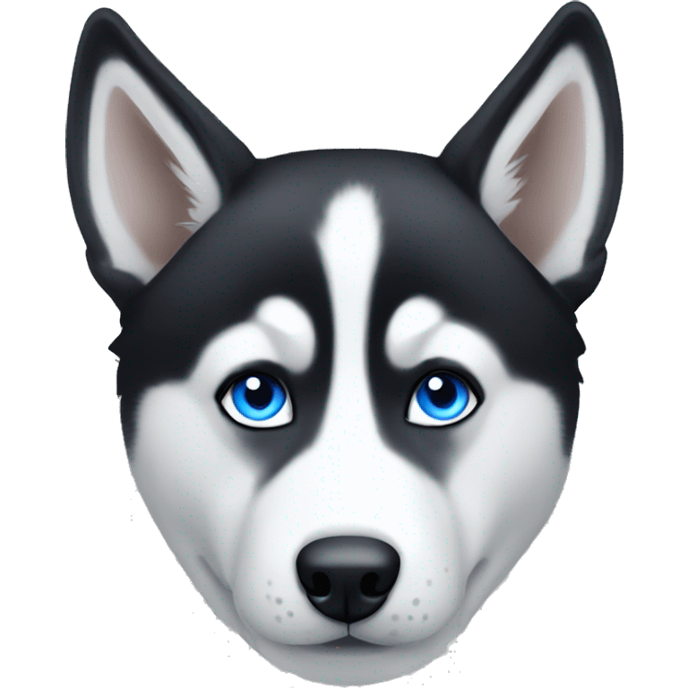 Blue eyes husky emoji