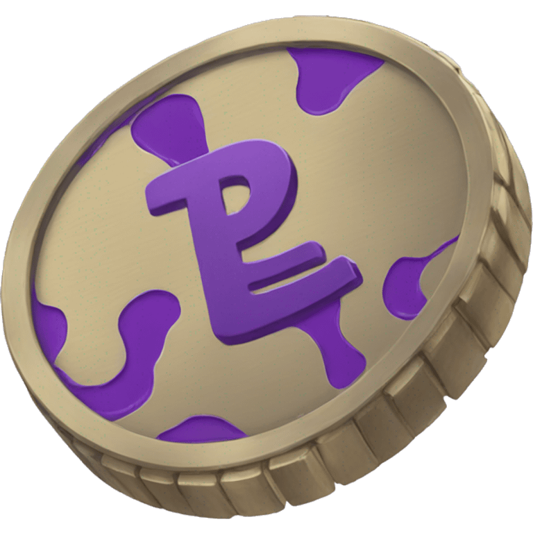 Purple coin emoji