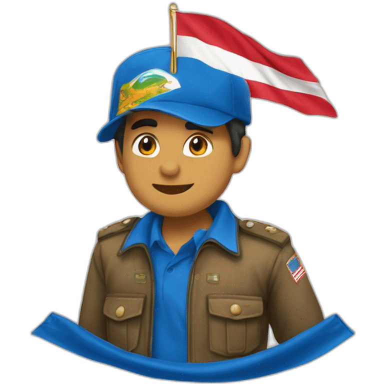 ASME un emoji de una persona sosteniendo la bandera de Nicaragua  emoji