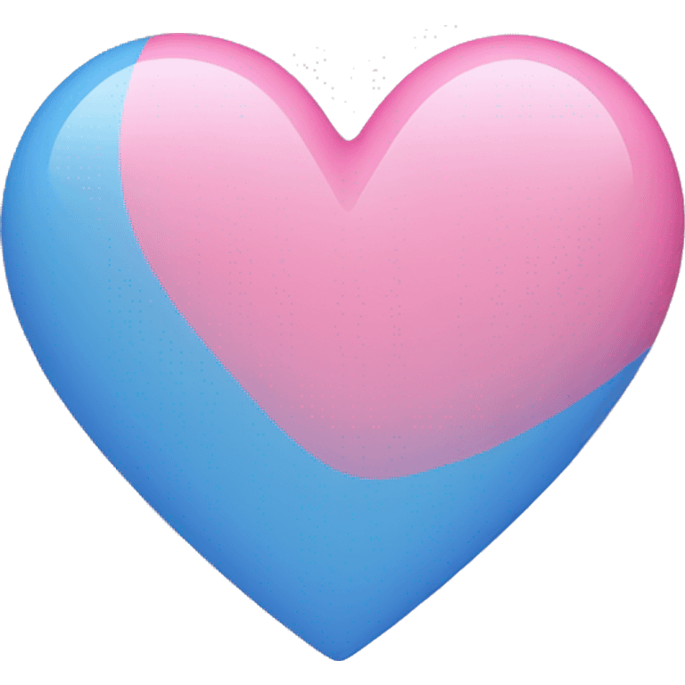 half pink half blue heart emoji