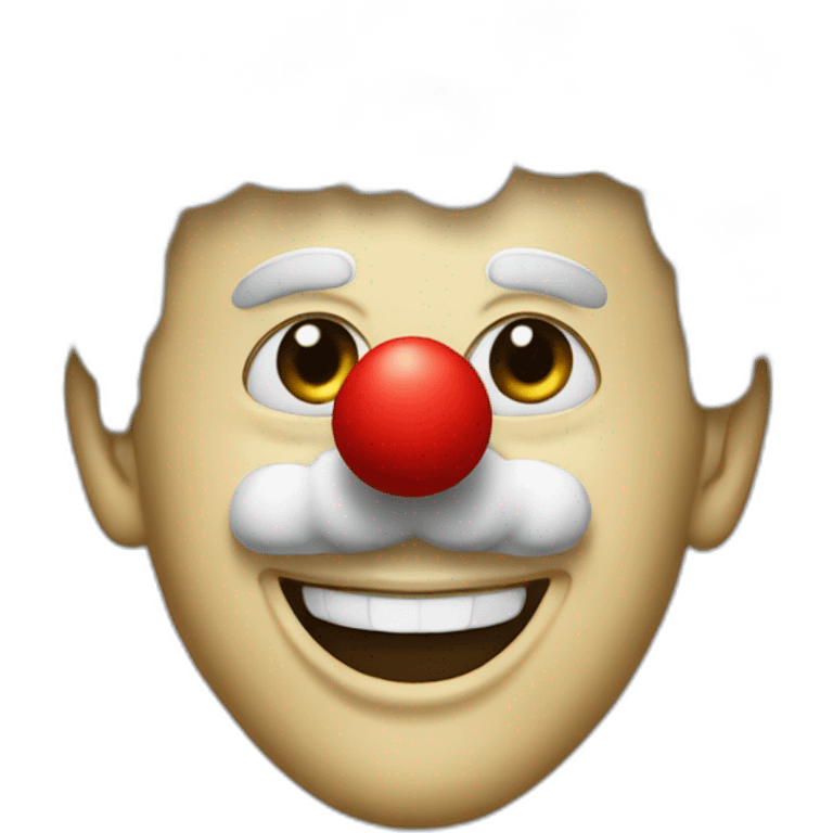 macron with a clown face emoji