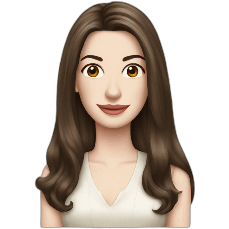 Anne Hathaway with long hair emoji