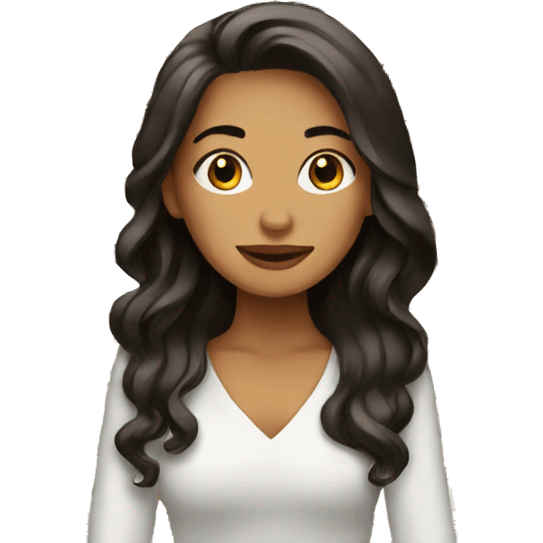 MUJER, CABELLO CAFE emoji