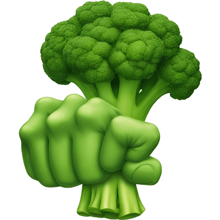 fist made of broccoli emoji