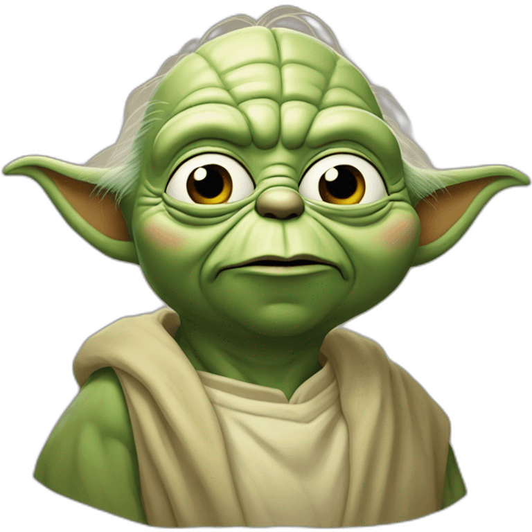 Yoda qui fait un bisou à homer simpson emoji