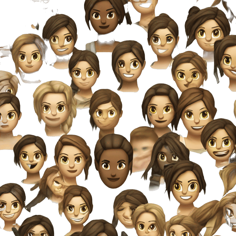 Lara croft winkt zur begrüßung emoji