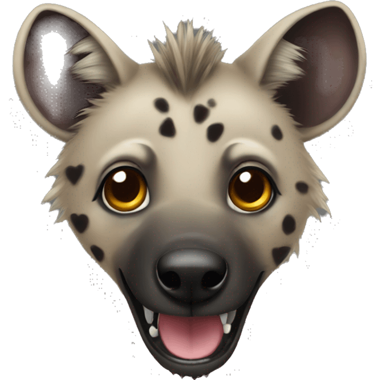 Hyena with heart emoji