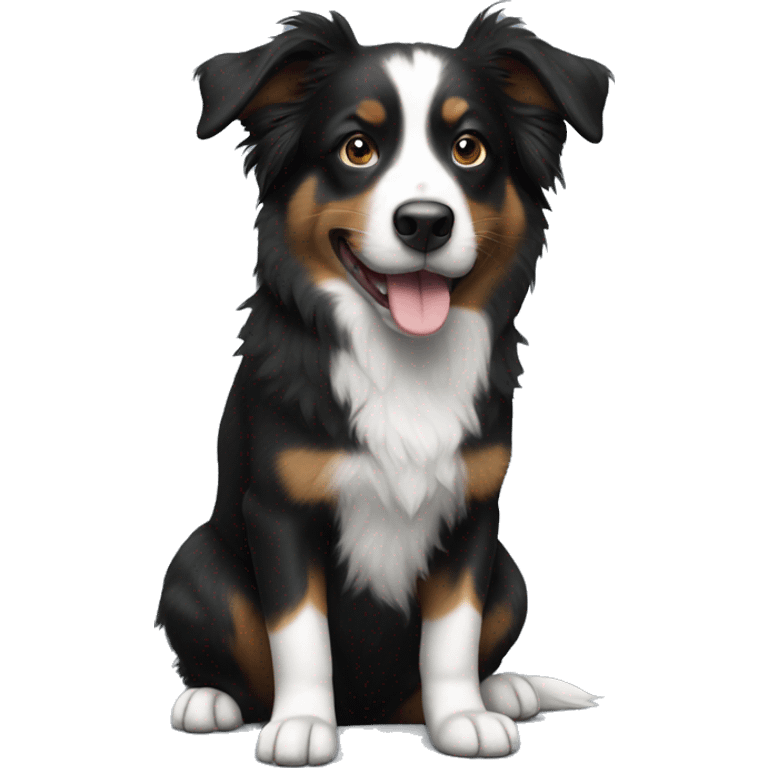 Black tri mini Aussie emoji