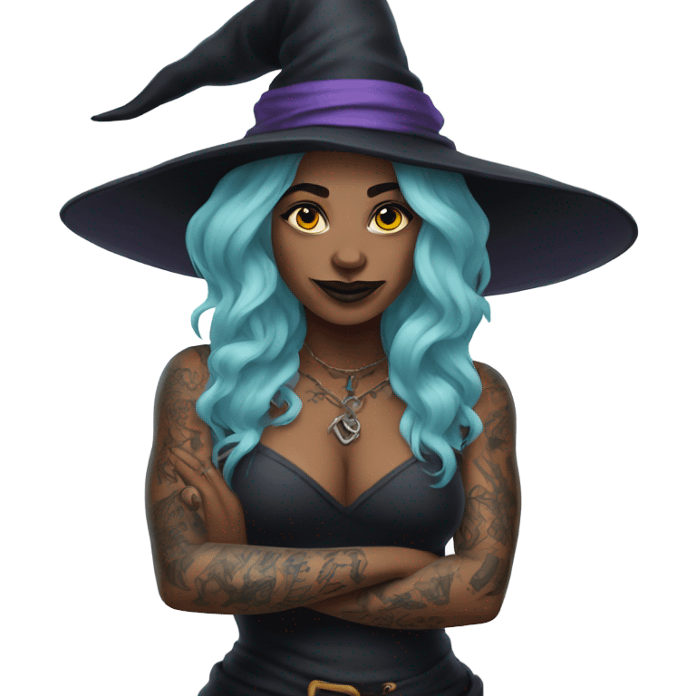 Witch with lots of tattoos emoji