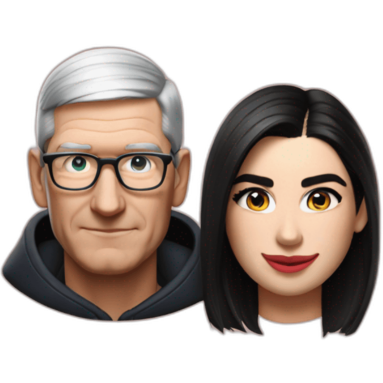 Tim Cook and dua lipa emoji