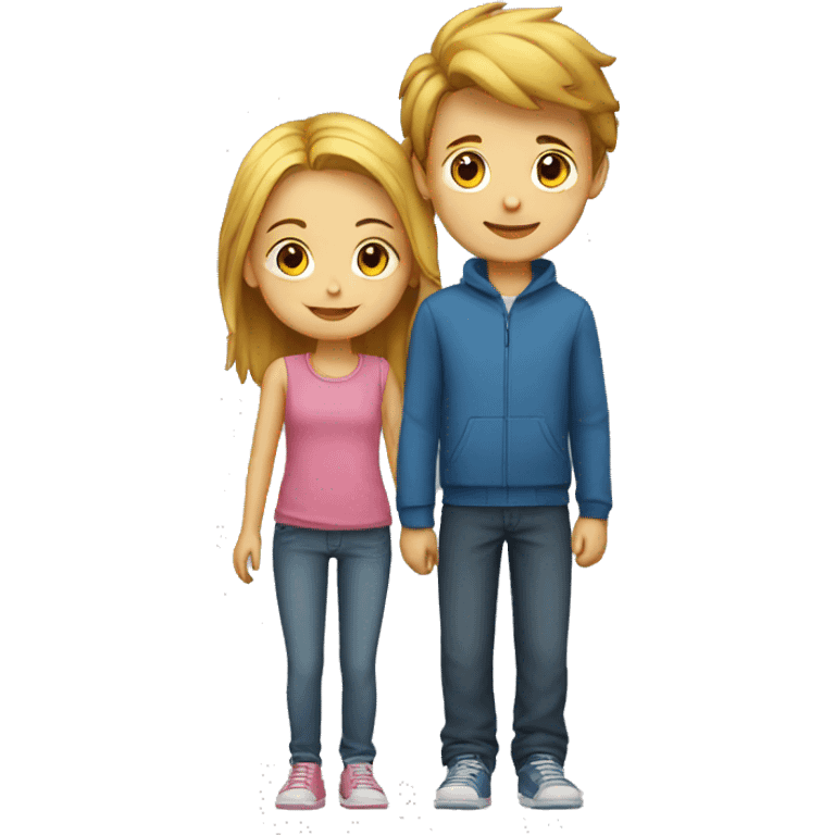 Boy with girl emoji