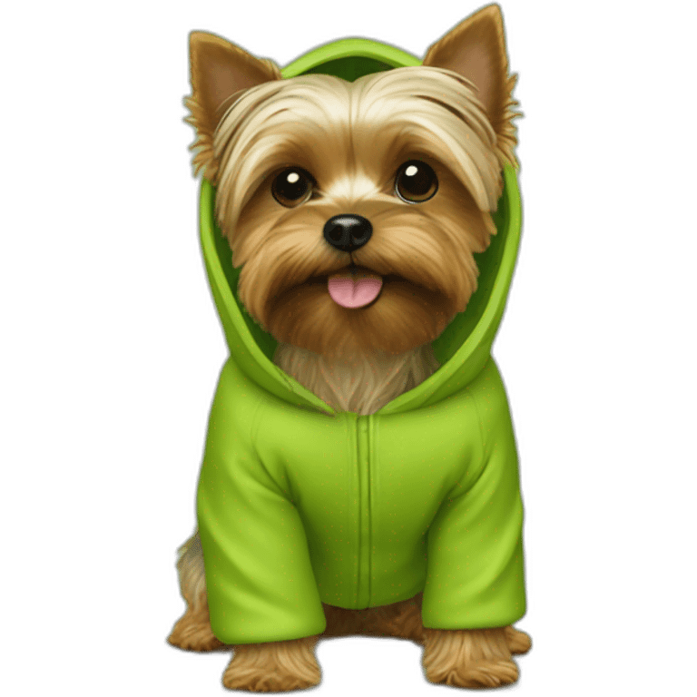 yorkie in avocado suit emoji