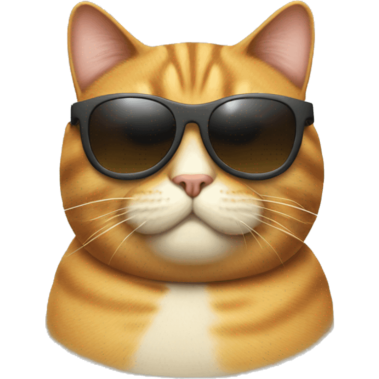 Fat Cat with sunglasses emoji