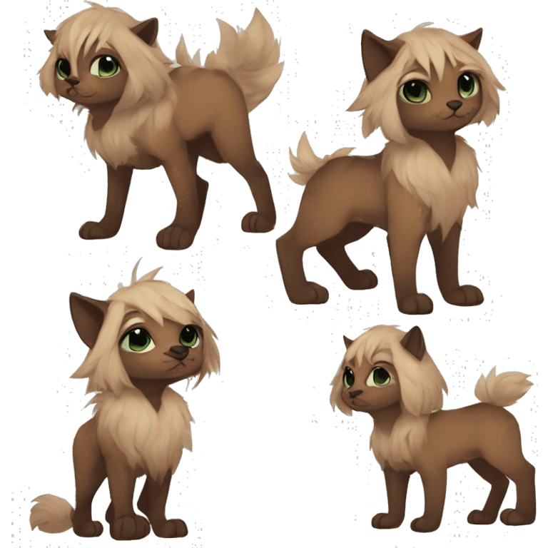 Custom anthro fantasy-animal-fursona griffsnuff & LiLaiRa & Falvie full body emoji