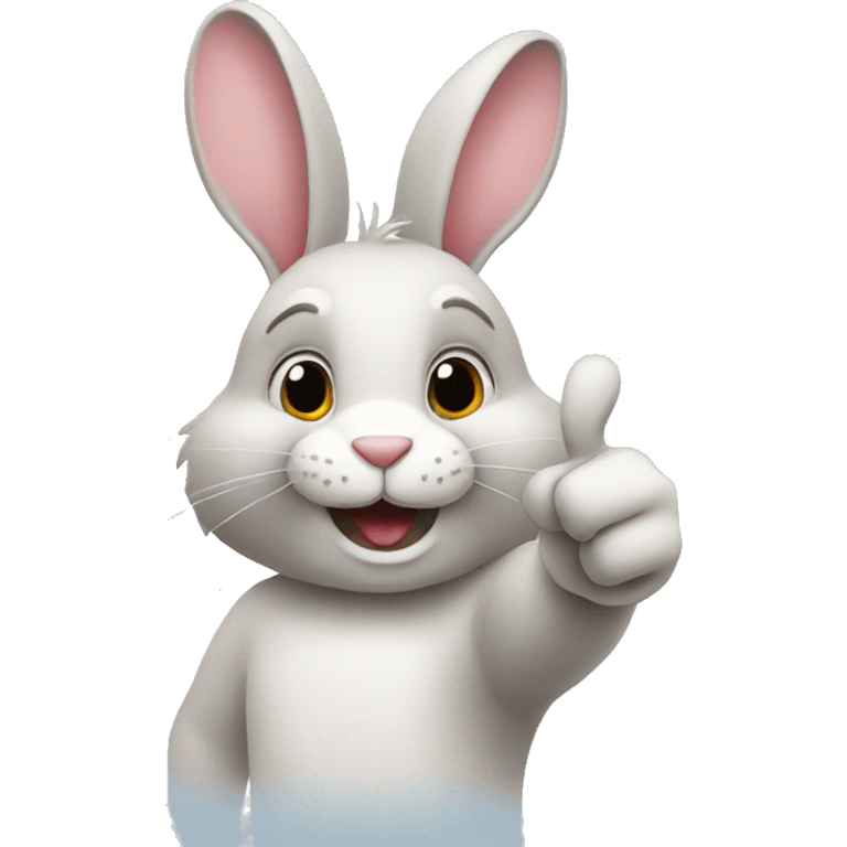 Rabbit with a thumbs up emoji