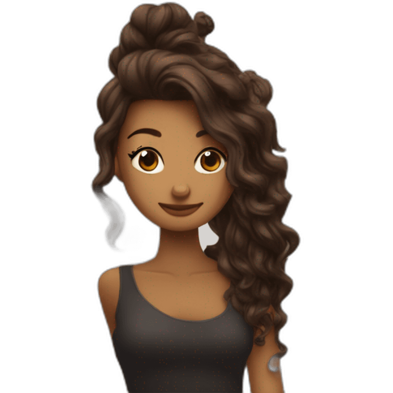 Femme cheveux noir se marie avec un homme avec cheveux marron emoji