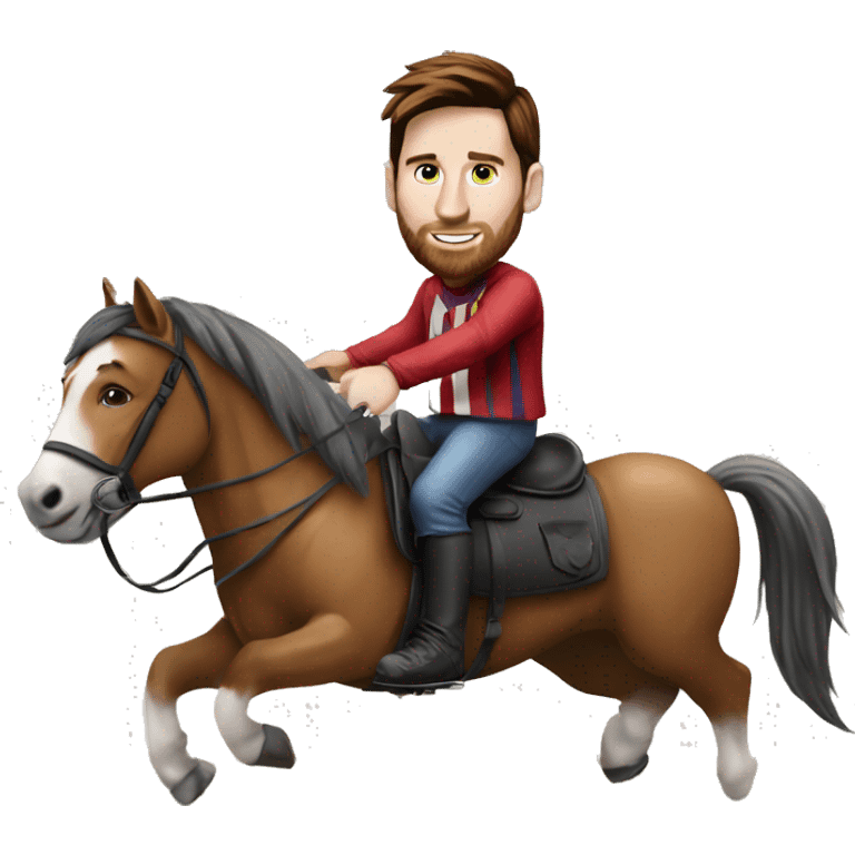 Messi sur un cheval emoji