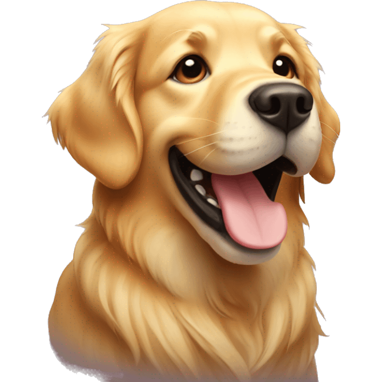 Golden retriever happy emoji